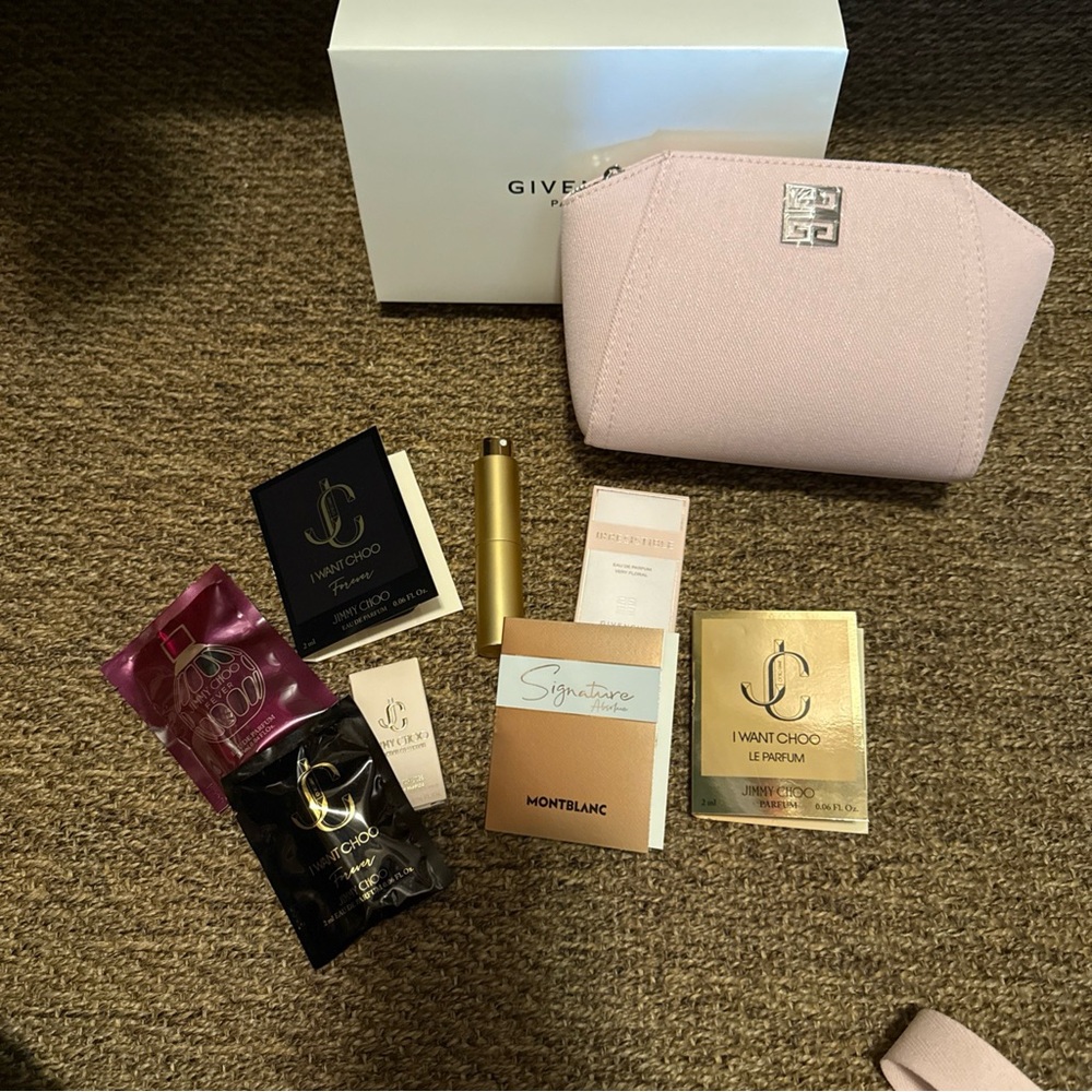 Givenchy Blush Pink Cosmetic Pouch with Fragrance Collection
